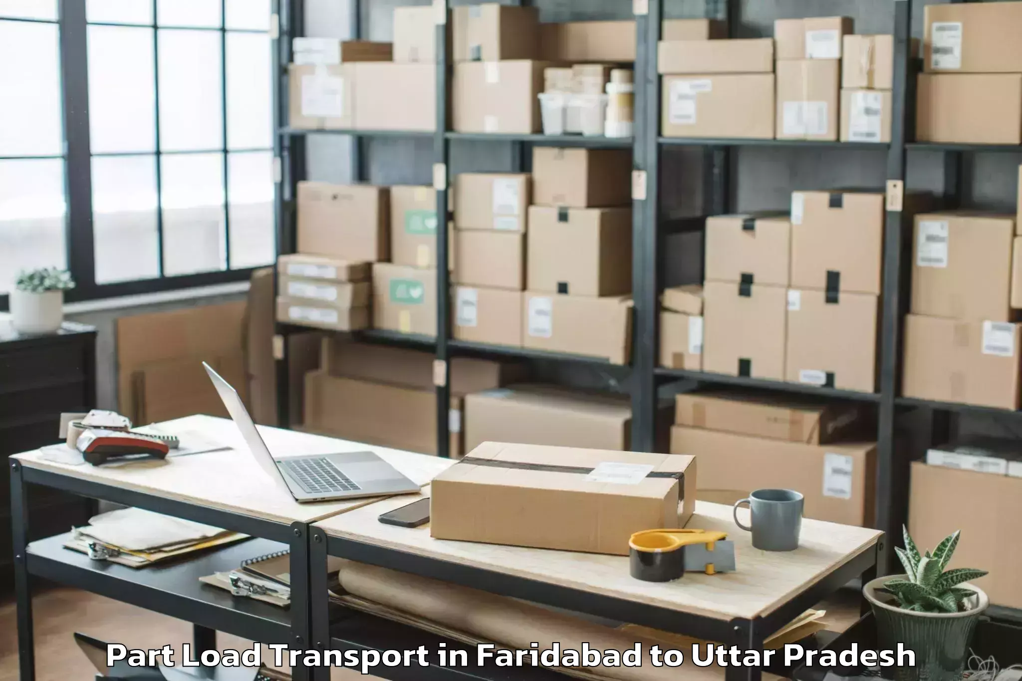 Book Faridabad to Barkhera Kalan Part Load Transport